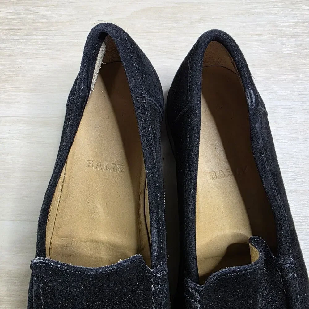Bally Black Suede Slip On‎ Loafers Women's Size 5.5